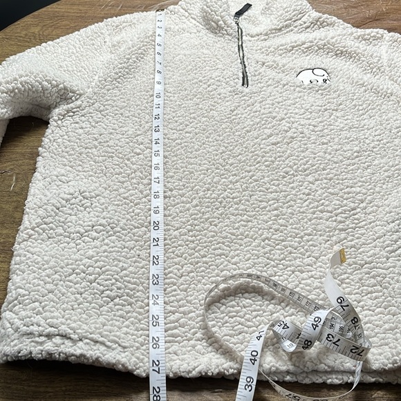 Ivory Ella Cloud Sherpa Zip Off-white Pullover Jacket Size XL - Picture 14 of 15